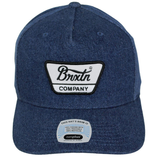 BRIXTON HATS | Linwood NetPlus MP Snapback Baseball Cap | 201802SS24 | front | DENIM RINSE