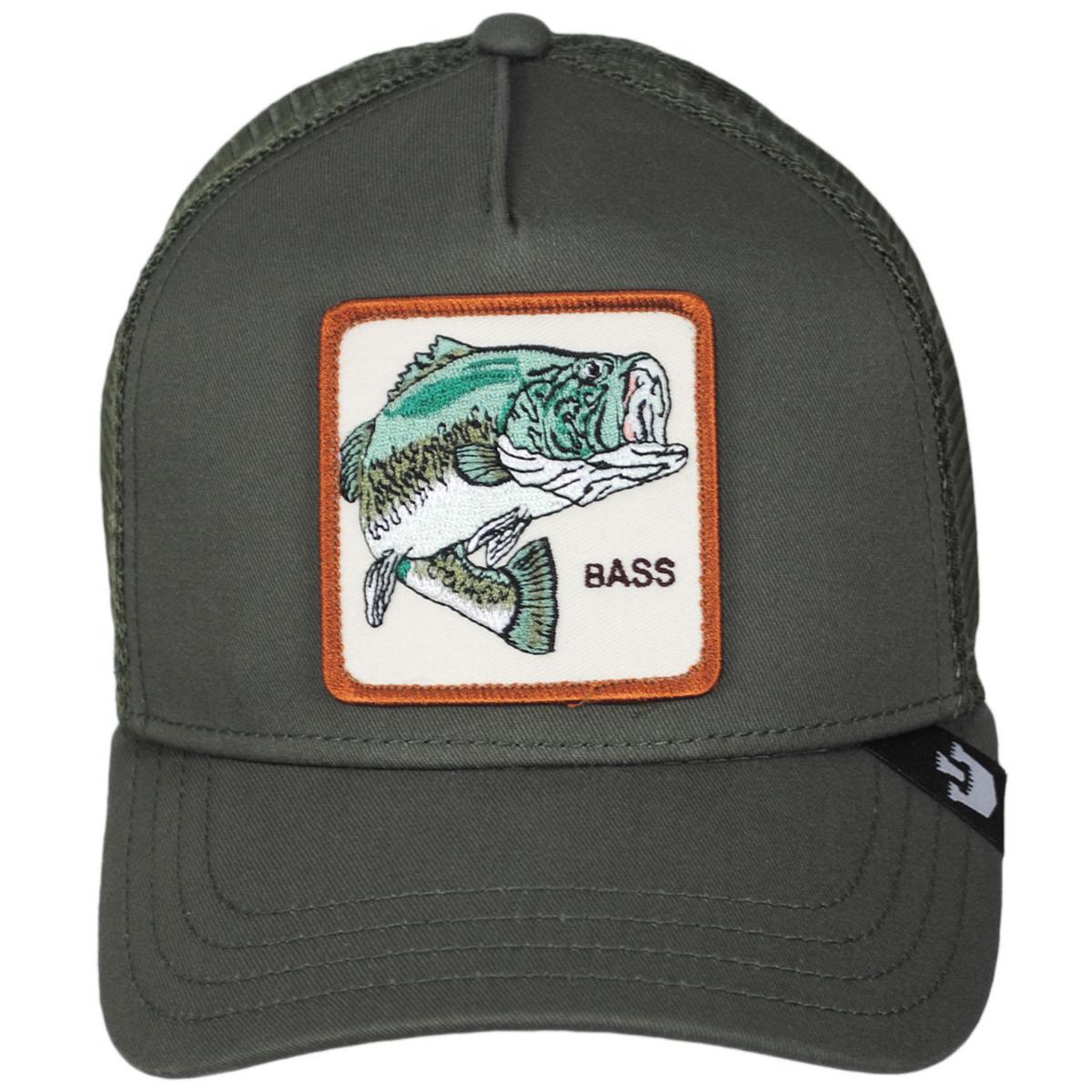 Goorin Bros | Bass Mesh Trucker Snapback Baseball Cap | 200385 | front | OLIVE