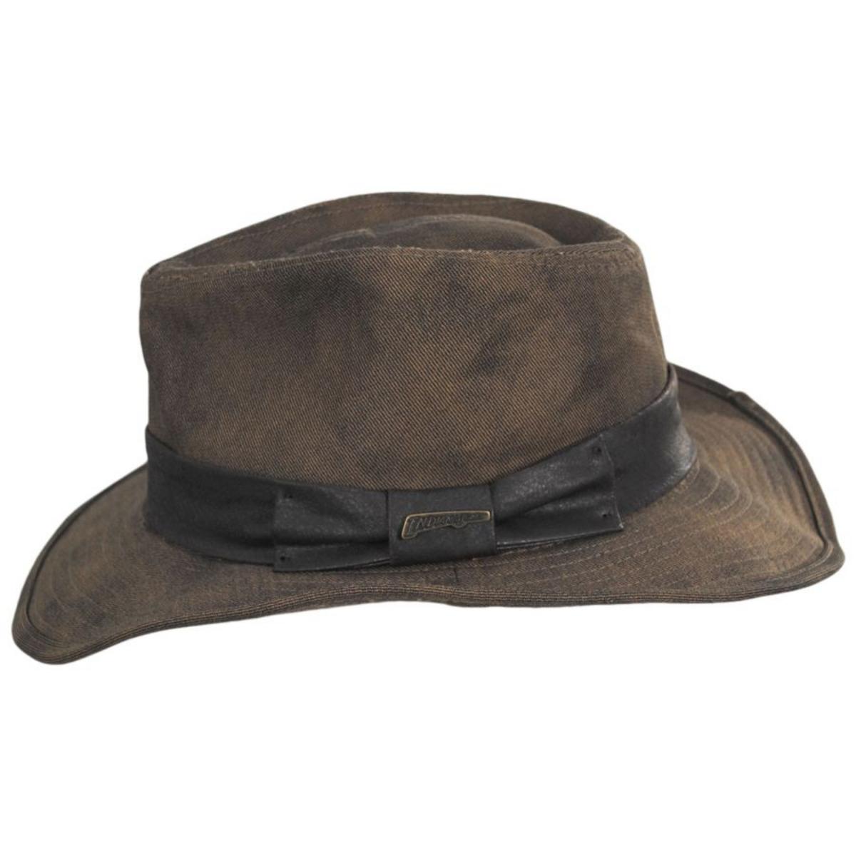Indiana Jones | Timber Cloth Outback Hat | 140179 | profile | DARK BROWN