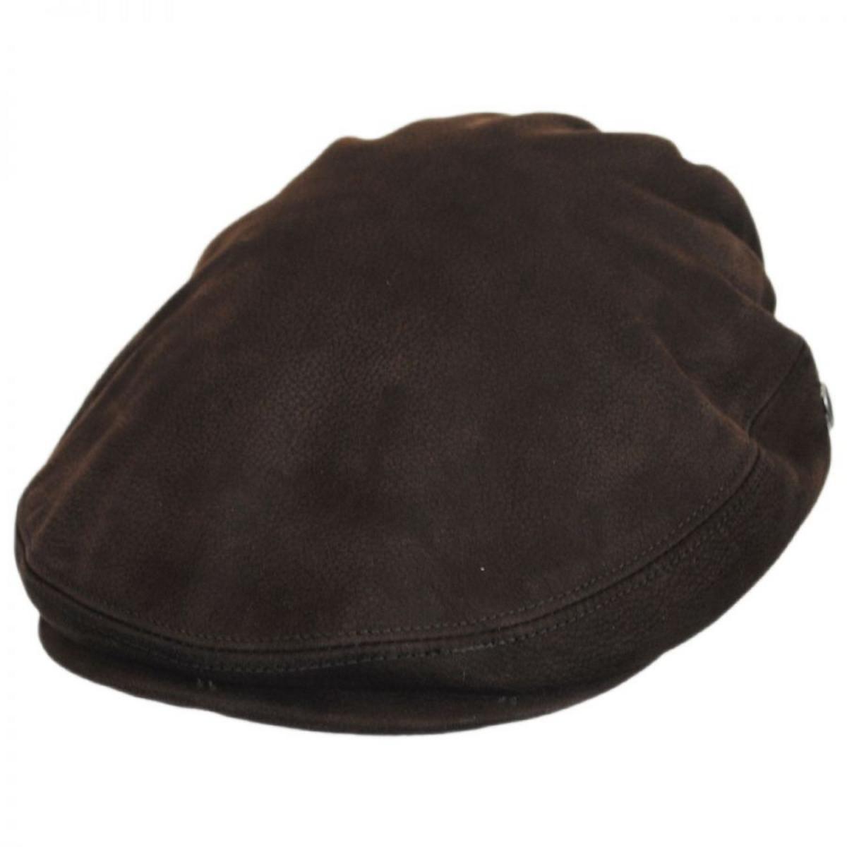 City Sport Caps | Matte Nappa Leather Ivy Cap | 175038 | lead | BROWN
