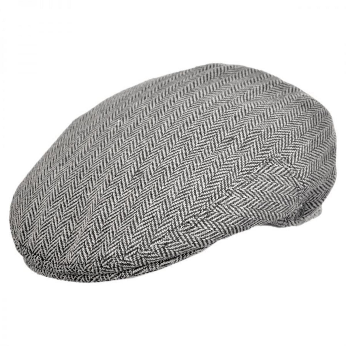 Jaxon Hats | Herringbone Wool Blend Ivy Cap | 167750 | lead | GREY