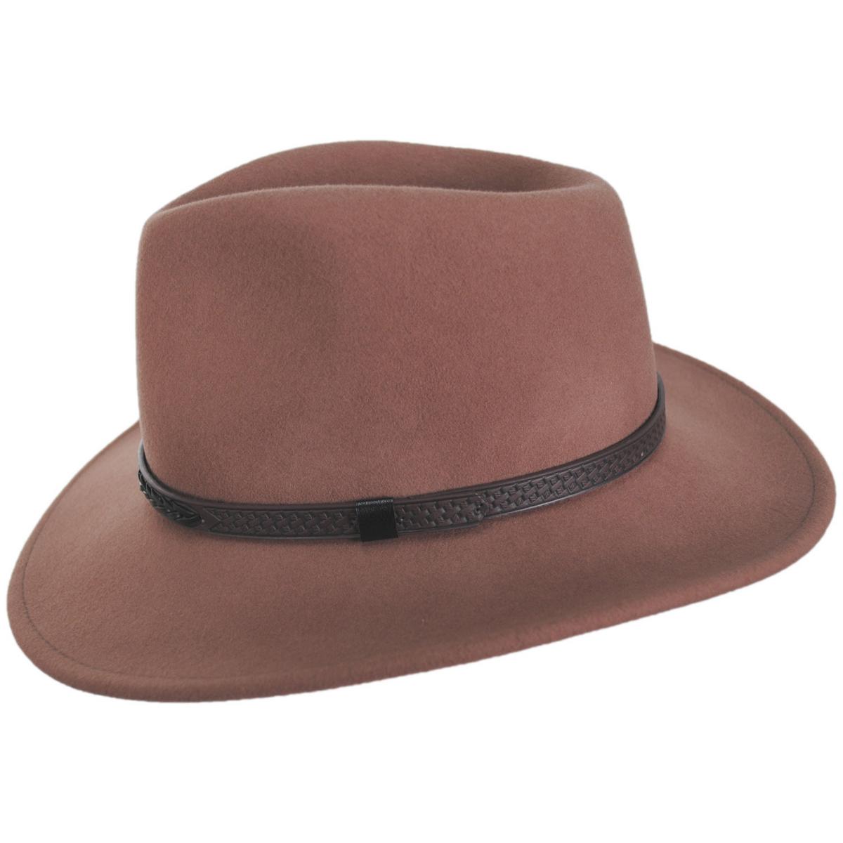 Bailey Western | Barns Crushable Wool LiteFelt Outback Hat | 130108 | profile | RAW UMBER