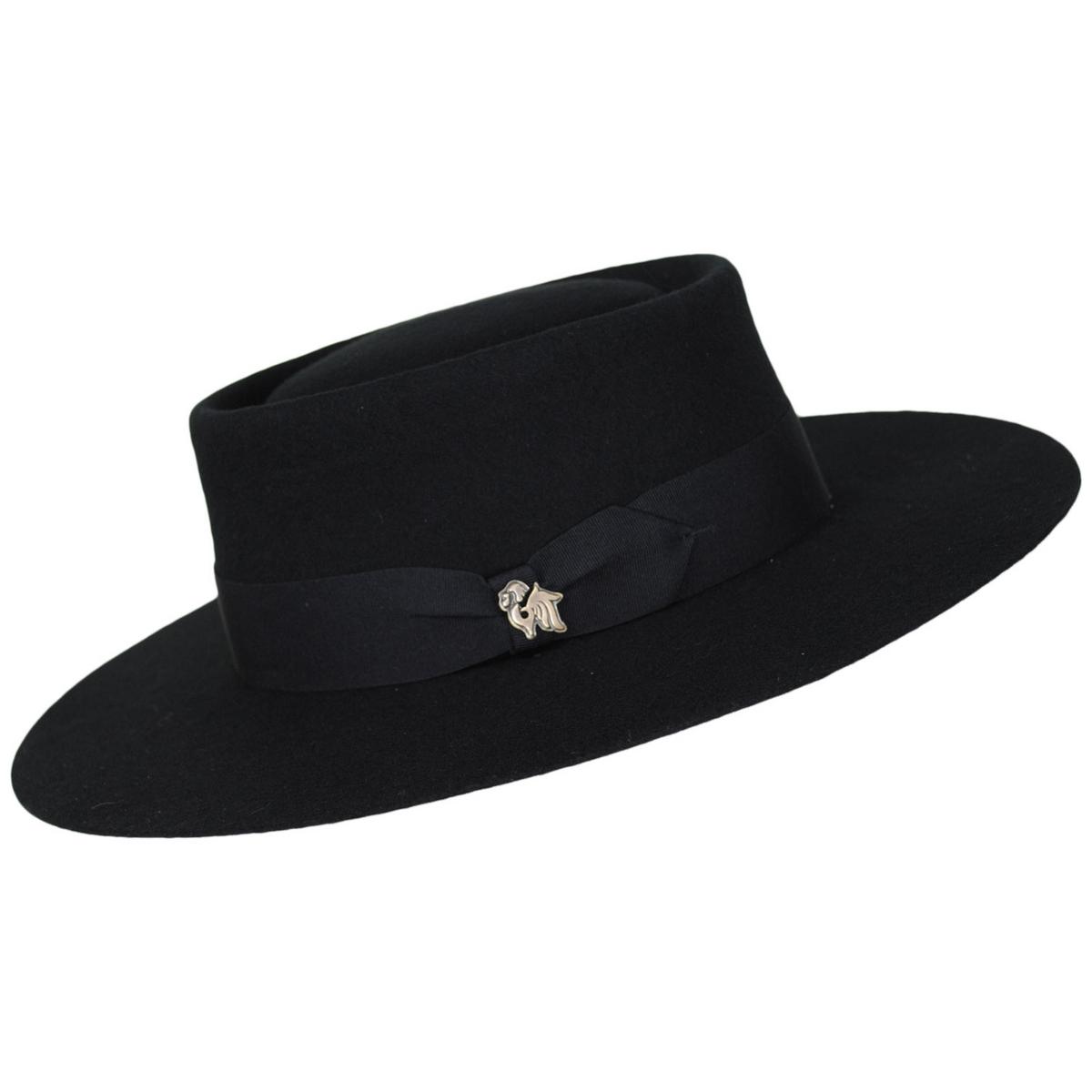 Bigalli | Navarra Wool Felt Gaucho Hat | 131438 | profile | BLACK