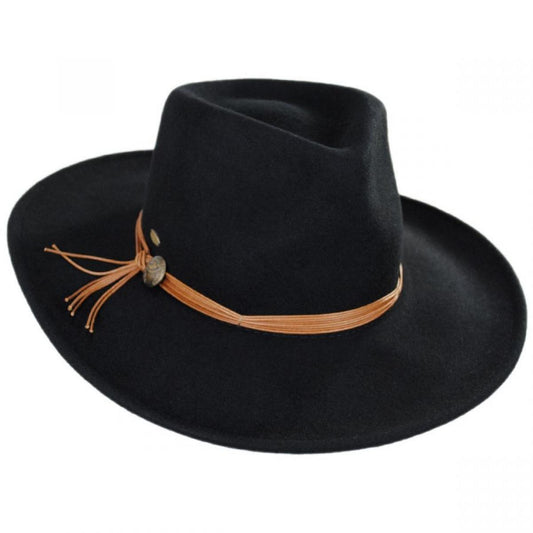 Scala | Palermo Wool Felt Rancher Hat | 123576 | lead | BLACK