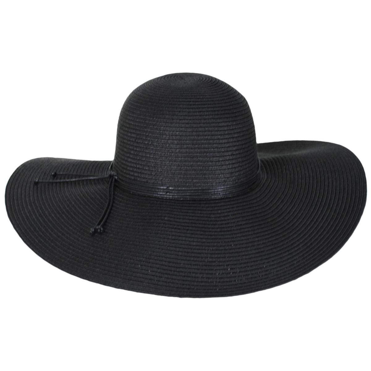Bigalli | Floppy Summer Toyo Braid Swinger Sun Hat | 104710 | front | BLACK