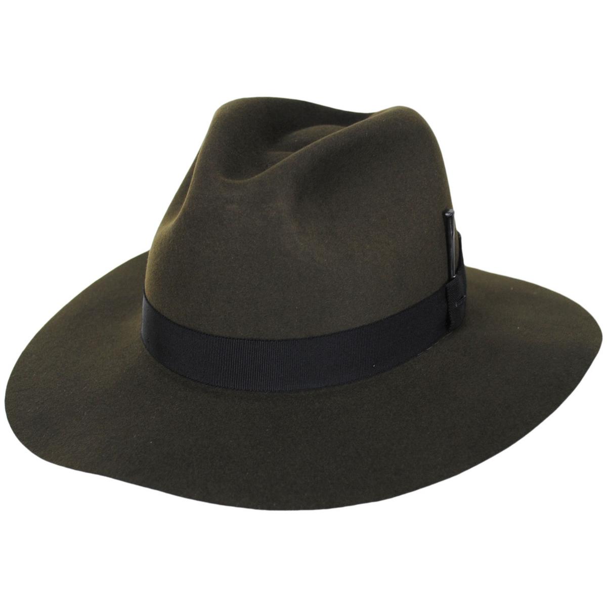 Bailey 1922 | Nilson Fur Felt Fedora Hat | 130389 | lead | UNIFORM GREEN