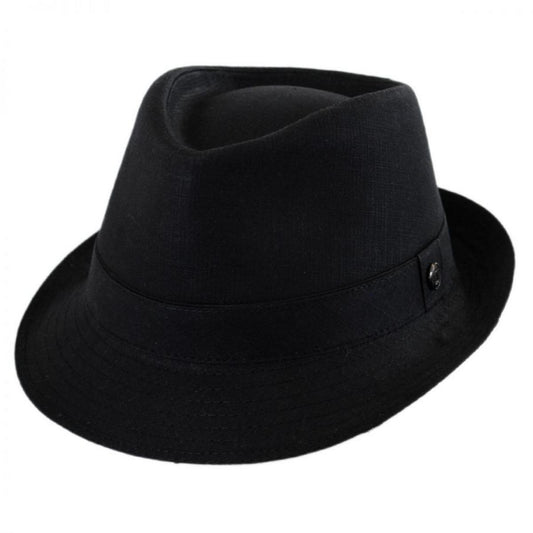 Jaxon Hats | Cotton Trilby Fedora Hat | 147247 | lead | BLACK
