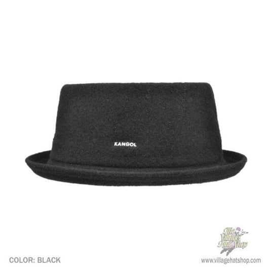 Kangol | Wool Mowbray Pork Pie Hat | 185745 | front | BLACK