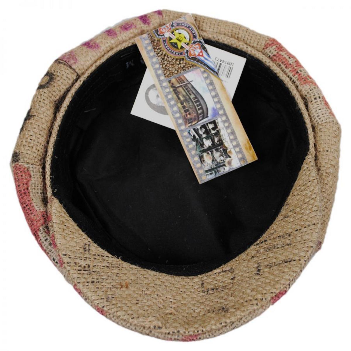 Hills Hats of New Zealand | Havana Coffee Works Jute Baker Boy Hat | 171122 | under | MULTI