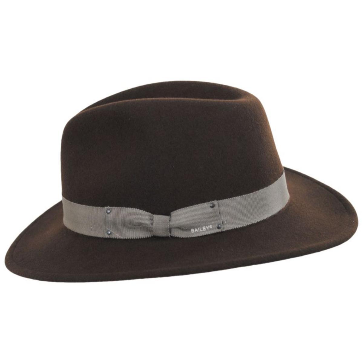 Bailey 1922 | Curtis Wool LiteFelt Safari Fedora Hat - FW23 | 130019FW23 | profile | UNIFORM GREEN