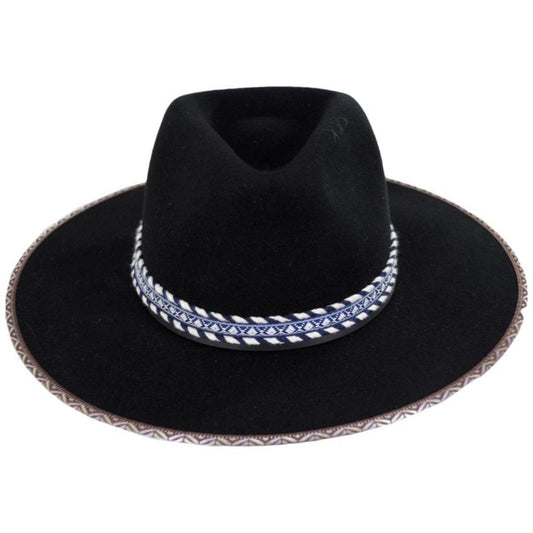 Goorin Bros | Hickory Knolls Wool Felt Wide Brim Fedora Hat - FINAL SALE | 135516 | front | BLACK