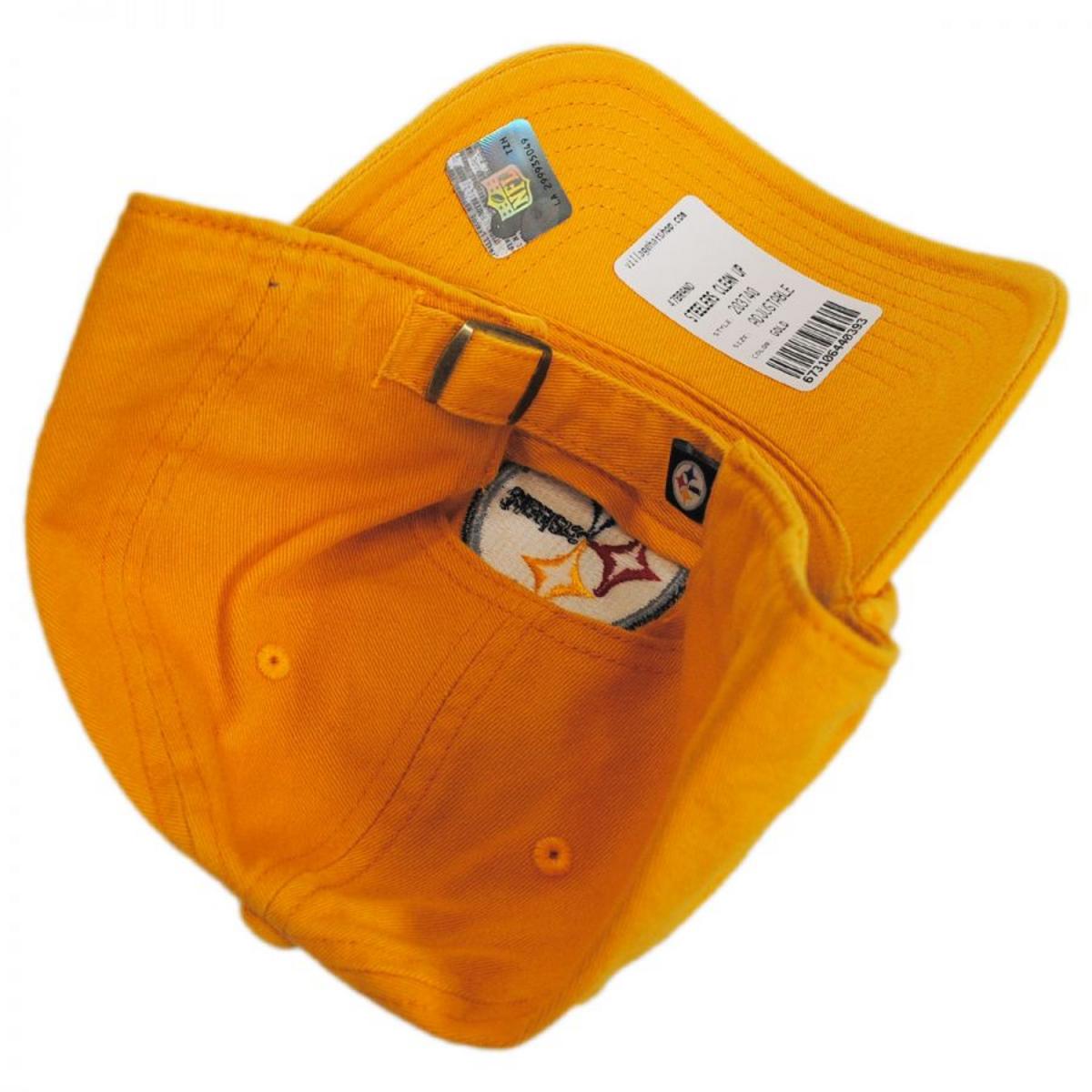 47 Brand | Pittsburgh Steelers NFL Clean Up Strapback Baseball Cap Dad Hat | 203740 | under | GOLD