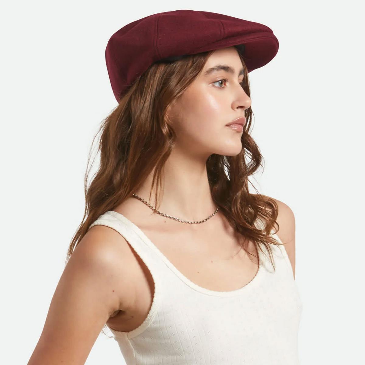 BRIXTON HATS | Brood Monochrome Wool Blend Newsboy Cap | 161509 | lsfone | PORT