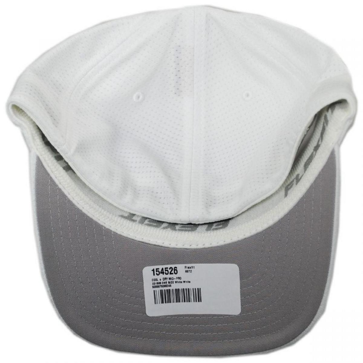 Flexfit | Cool and Dry Flexfit Fitted Baseball Cap | 221505 | under | WHITE