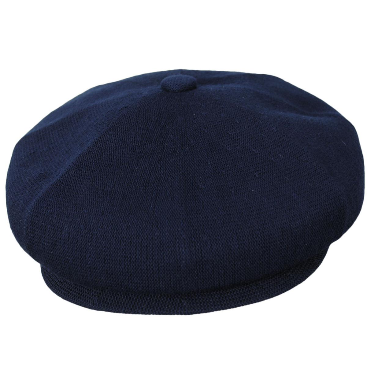 Kangol | Bamboo Hawker Newsboy Cap | 160882 | front | DARK BLUE