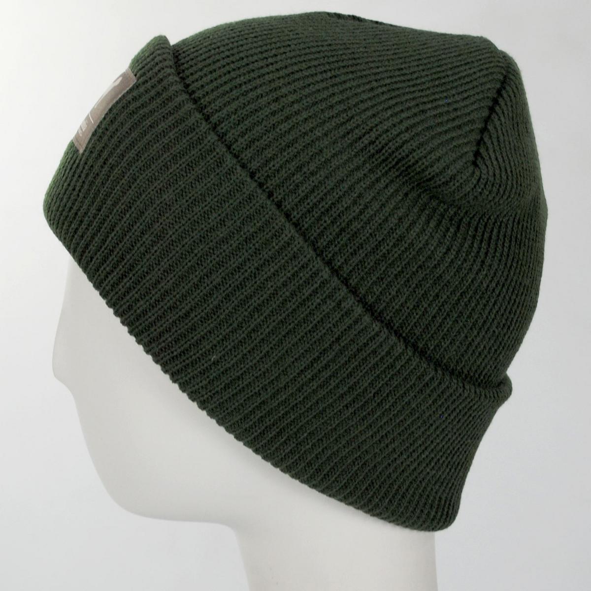 Columbia Sportswear | PHG Patch Acrylic Knit Cuffed Beanie Hat | 500748 | profile | SURPLUS GREEN