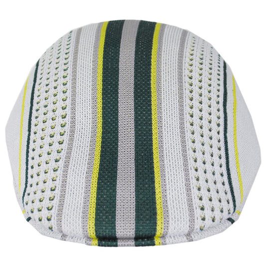Kangol | Clubhouse Stripe 507 Ivy Cap | 161030 | front | WHITE/MASTERS GREEN