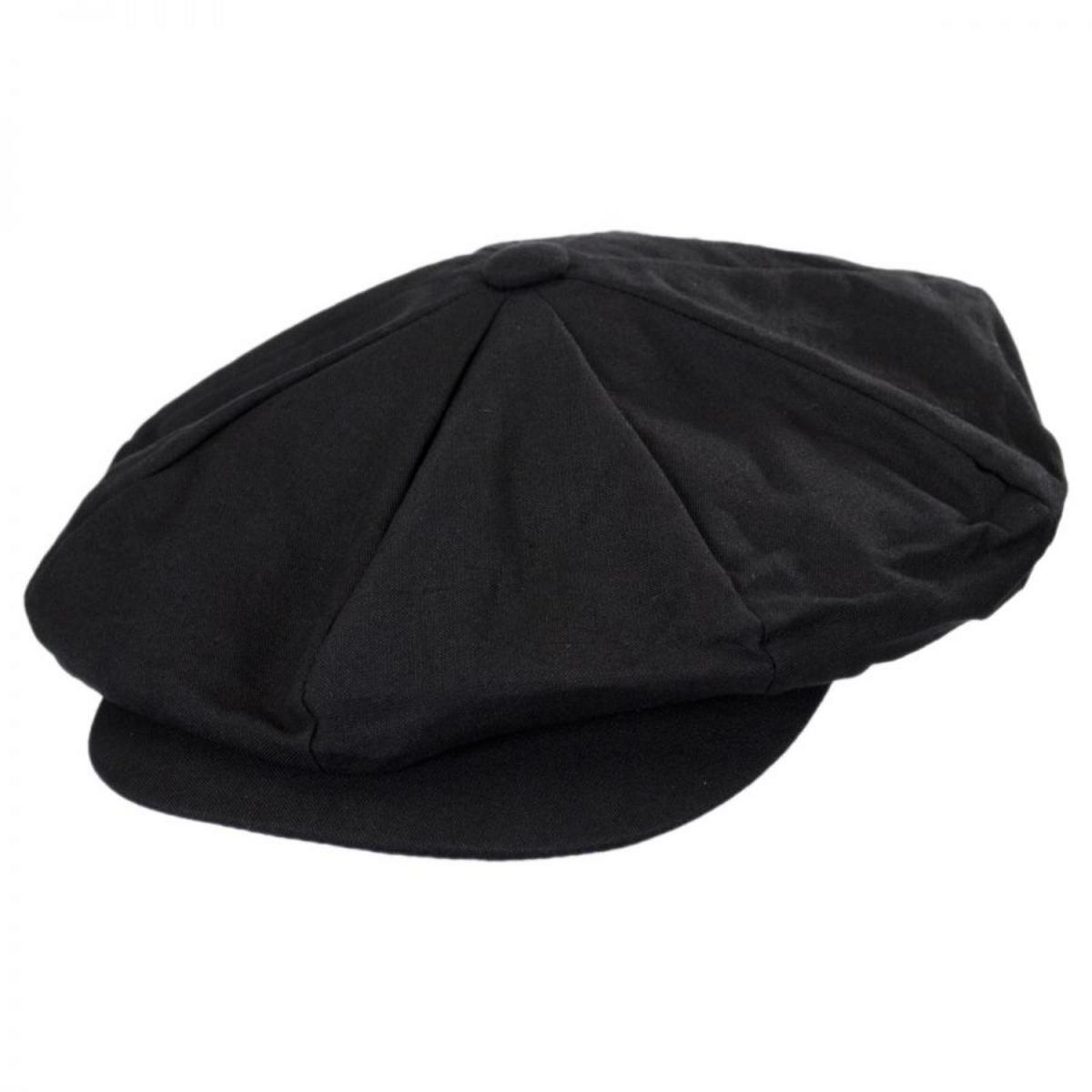 Jaxon Hats | Linen Big Apple Cap | 167736 | lead | BLACK