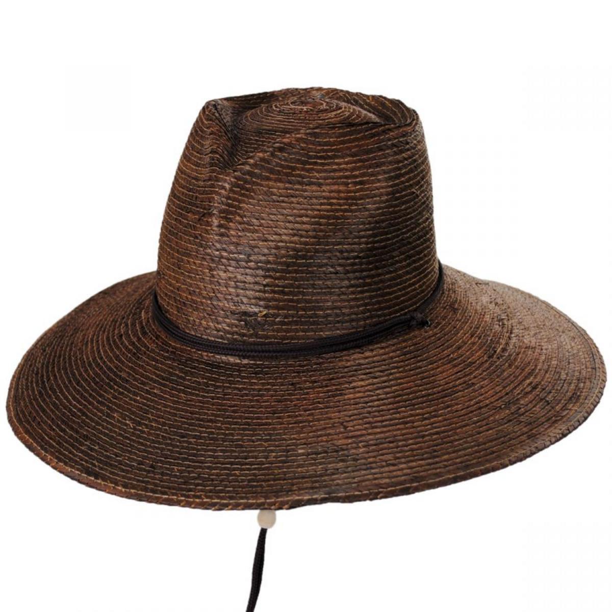 Peter Grimm | Desire Heart Palm Straw Lifeguard Hat | 105202 | lead | BROWN
