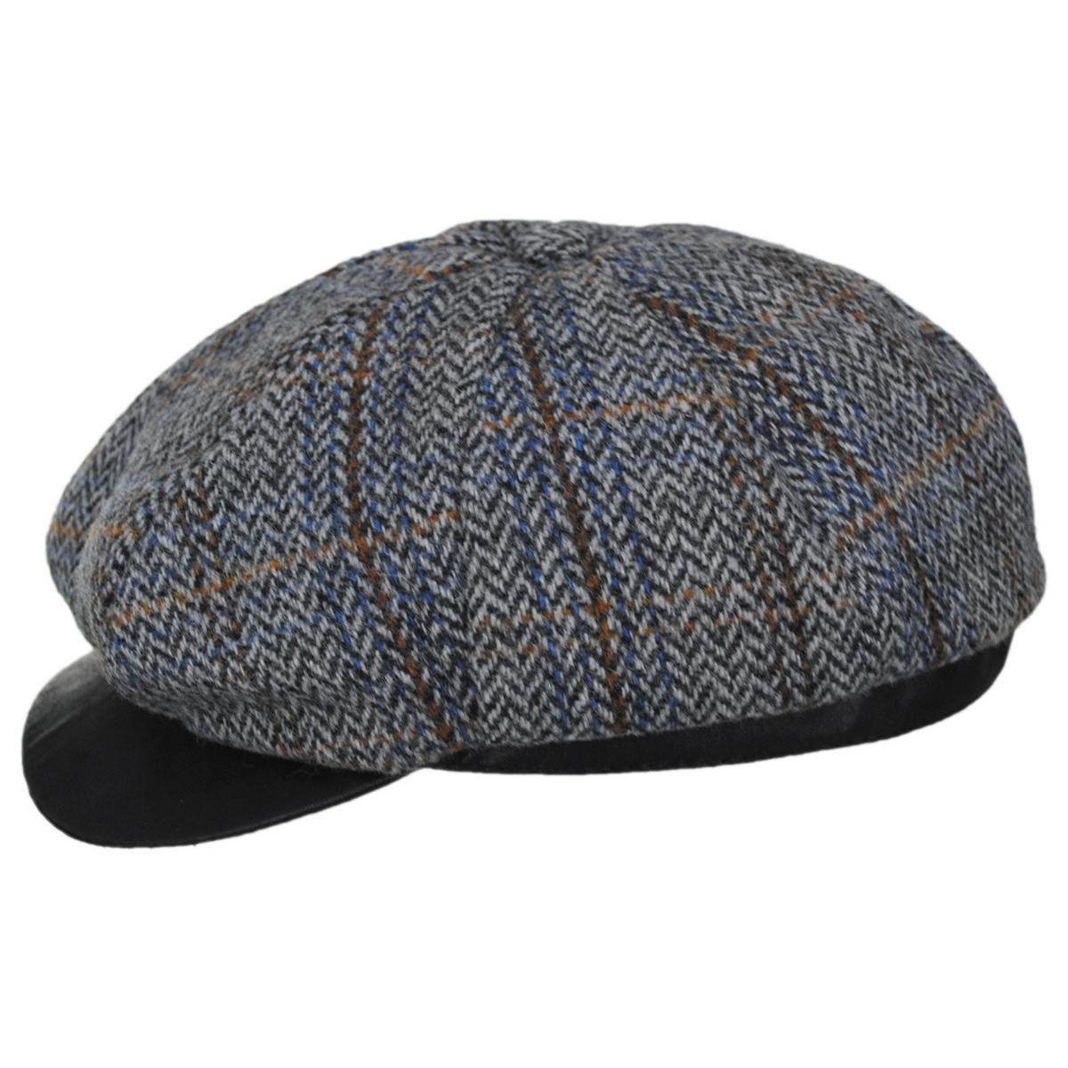 Scala | Finnbar Wool Blend Tweed Newsboy Cap | 160172 | profile | GREY