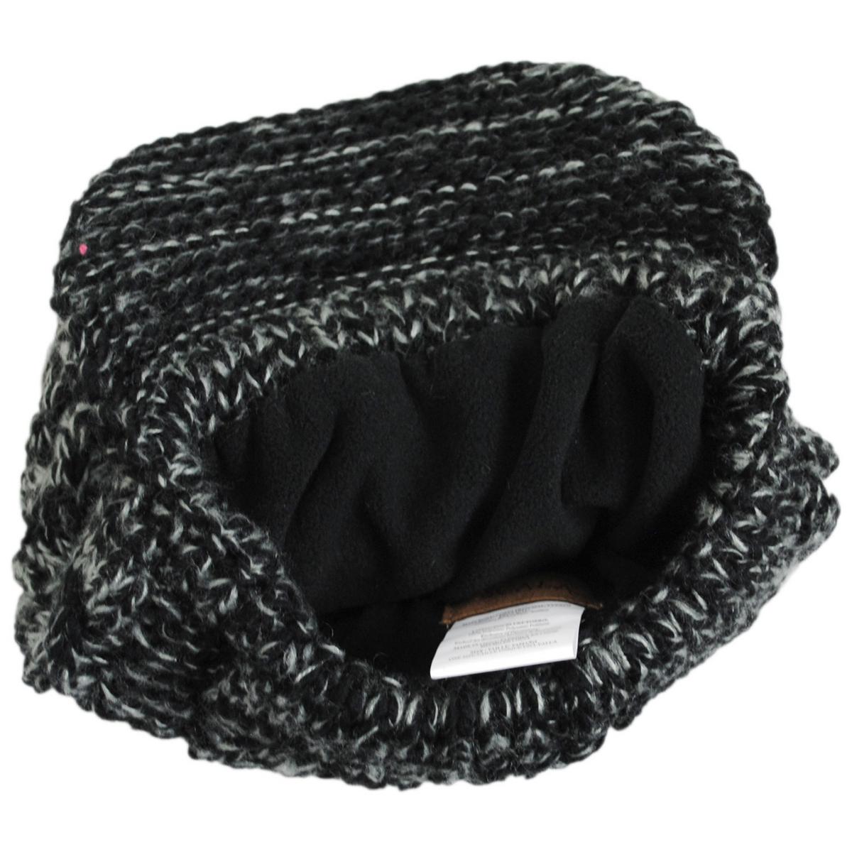 Scala | Lingyee Cable Knit Radar Cap | 106424 | under | BLACK