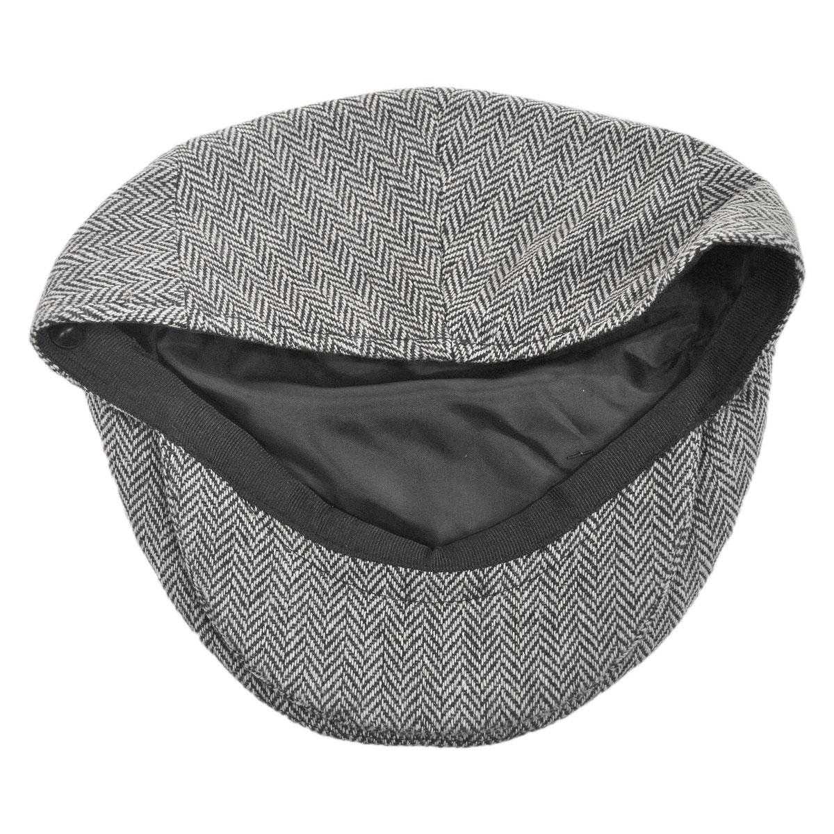 Jaxon Hats | Wholesale Herringbone Wool Blend Ivy Cap B2B Pre-Pack | B2B167750 | under | GREY