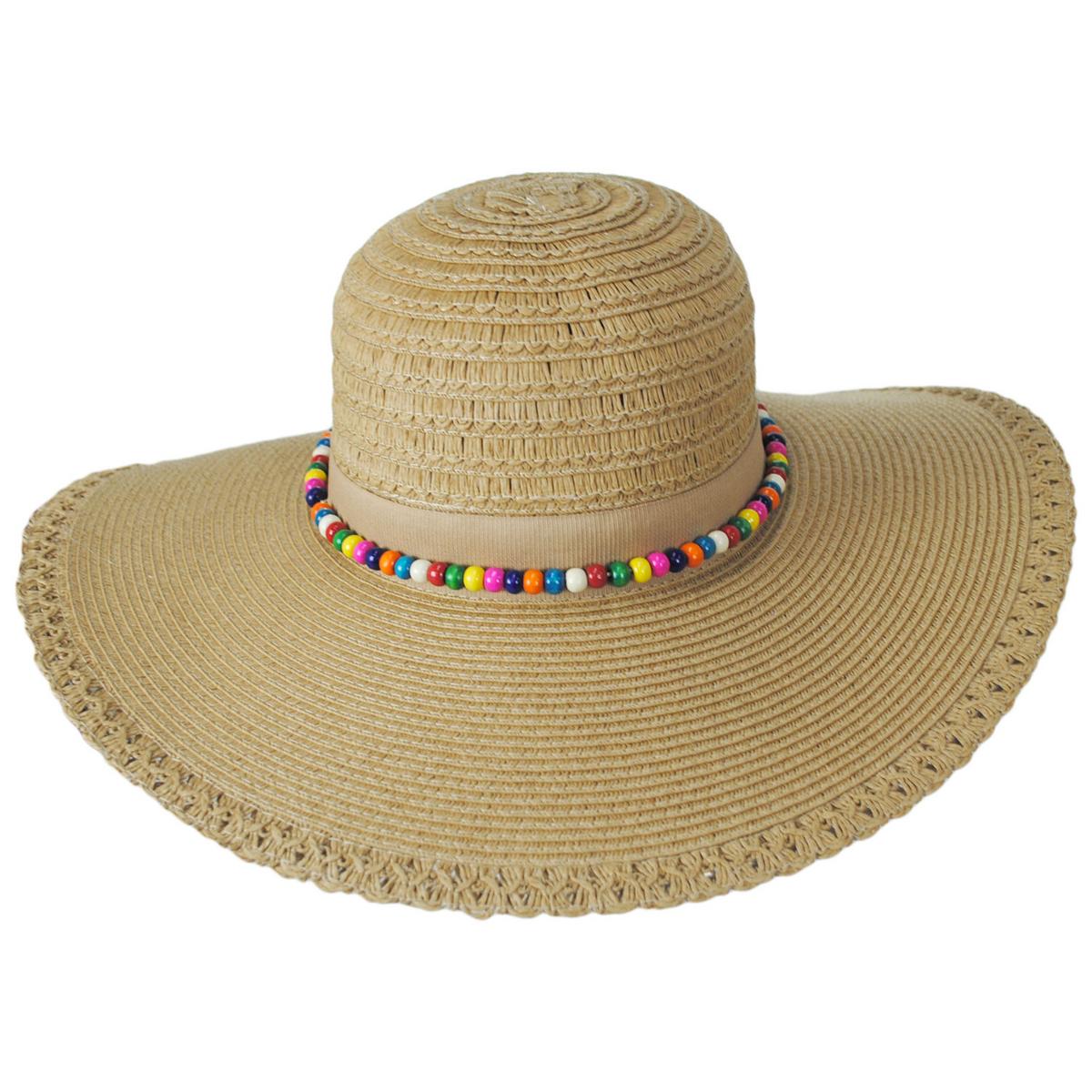 San Diego Hat Company | Fiesta Toyo Straw Swinger Sun Hat | 103683 | front | TOBACCO