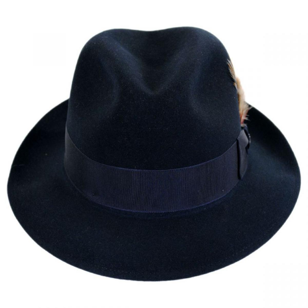 Stetson | Saxon Fur Felt Fedora Hat | 130609 | front | MIDNIGHT