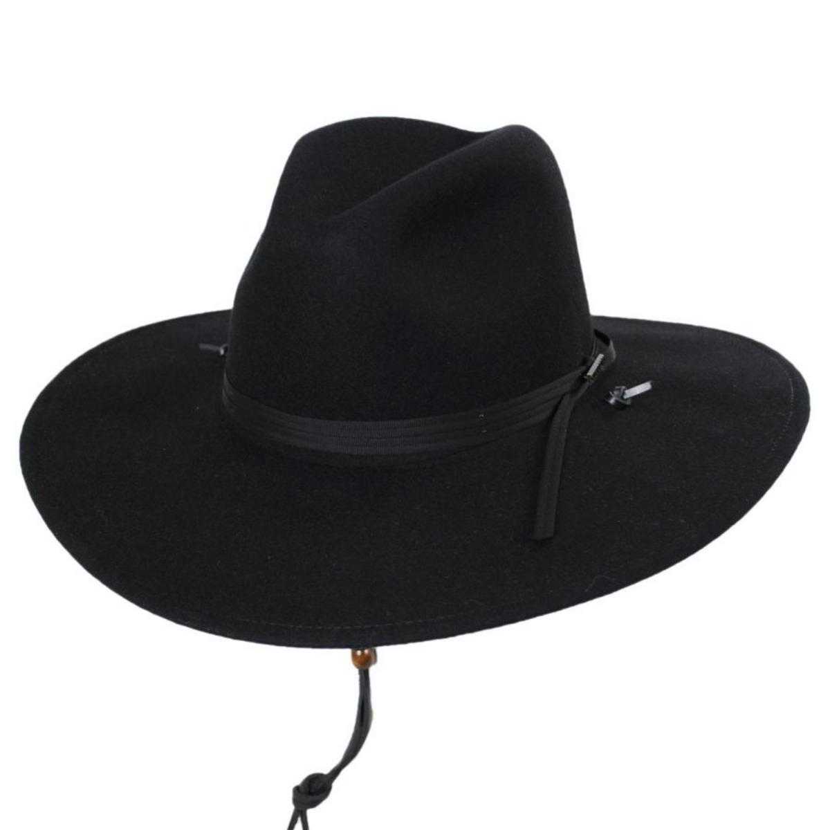 Stetson | Holden Crushable Wool Felt Aussie Hat | 130724 | lead | BLACK