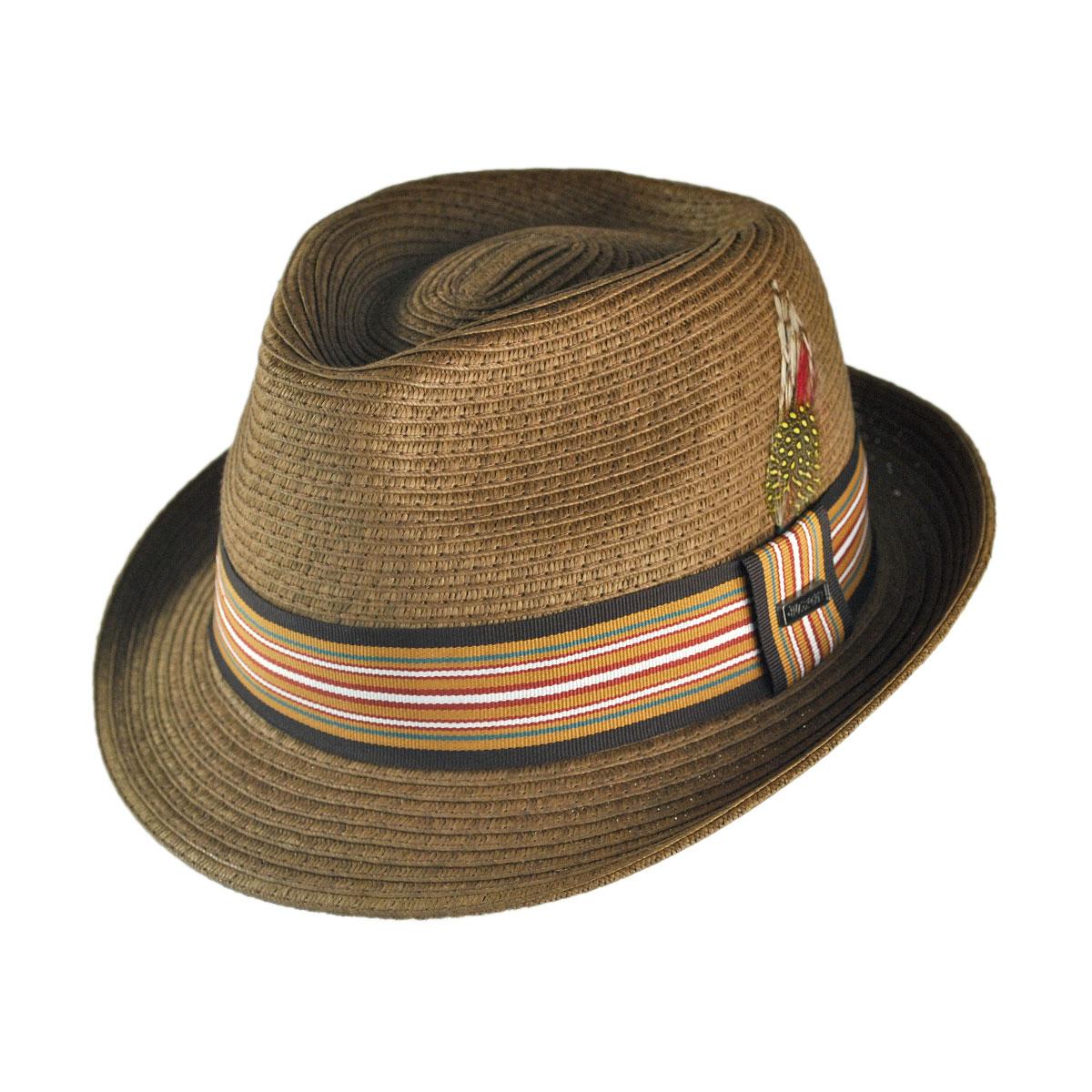 Jaxon Hats | Wholesale Ridley Toyo Straw Trilby Fedora Hat B2B Pre-Pack | B2B129000 | lead | CHESTNUT