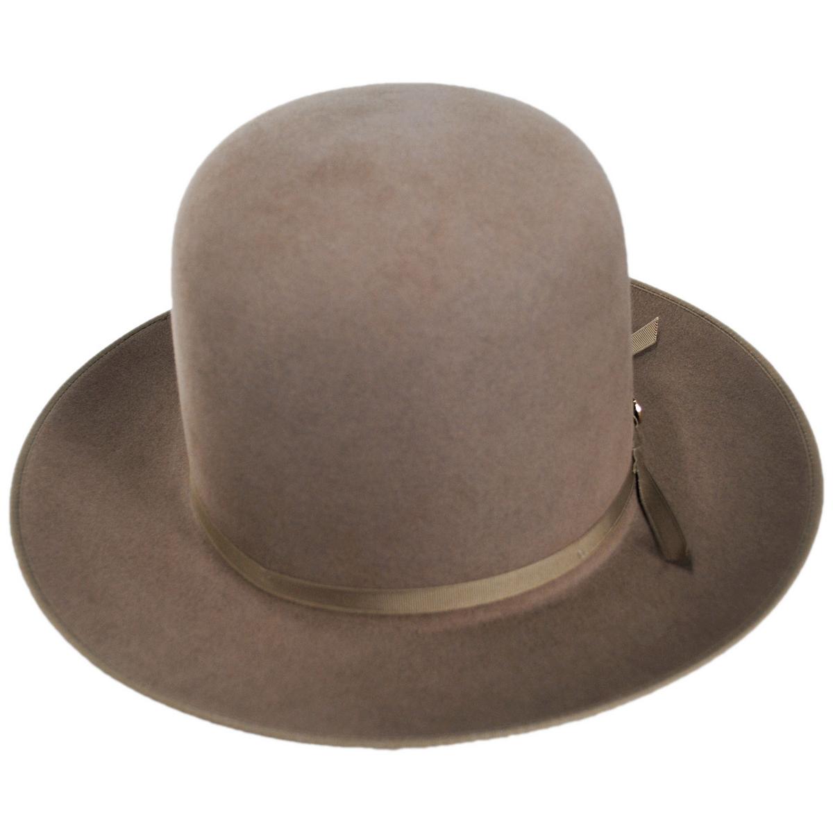 Stetson | Open Road 160th Edition 6X Fur Felt Shapeable Open Crown Western Hat | 130754 | front | FAWN