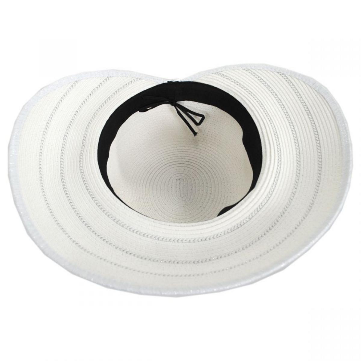 Jeanne Simmons | Metallic Sailor Knot Toyo Straw Facesaver Hat | 101741 | under | SILVER