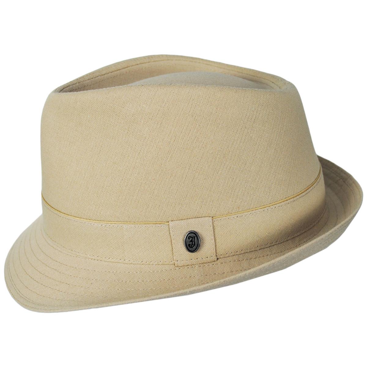 Jaxon Hats | Wholesale Cotton Trilby Fedora Hat B2B Pre-Pack | B2B147247 | profile | TAN
