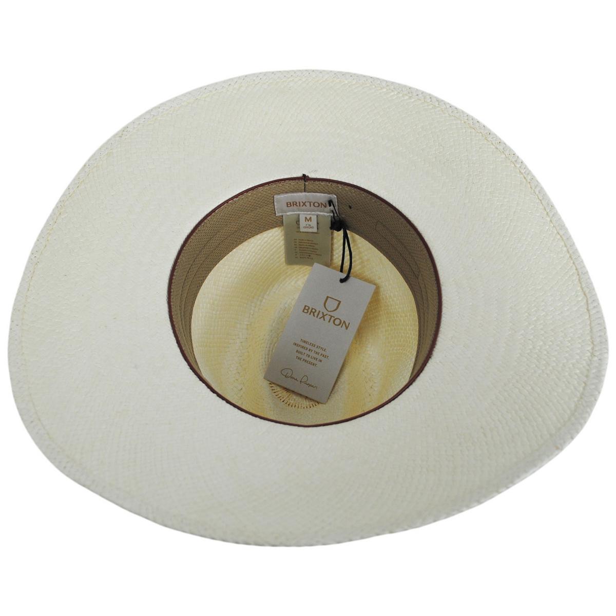 BRIXTON HATS | Harper Panama Straw Fedora Hat | 104050 | under | WHITE