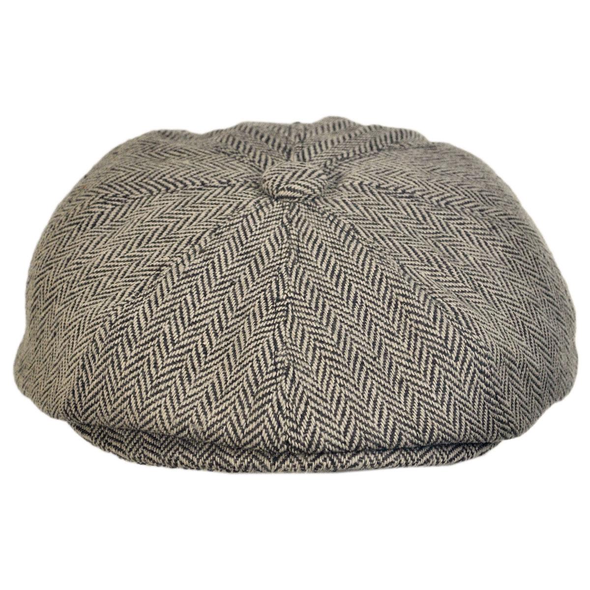 Wholesale Herringbone Wool Blend Newsboy Cap B2B Pre-Pack