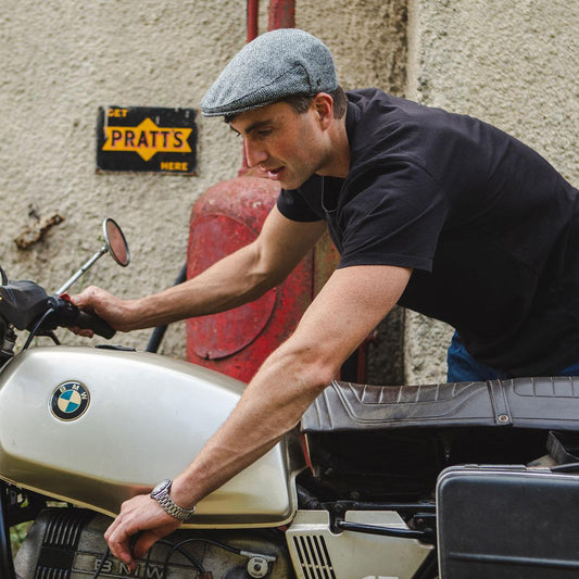 Jaxon & James | Kinloch Harris Tweed Wool Ivy Cap | 170005 | lsmone | BLACK/GREY