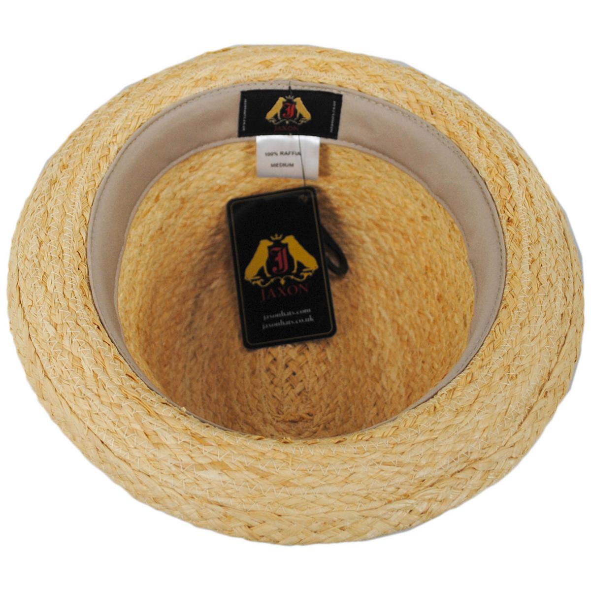 Jaxon Hats | Wholesale Oceanside Raffia Straw Fedora Hat B2B Pre-Pack | B2B126501 | under | NATURAL