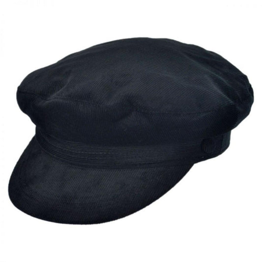 Jaxon Hats | Corduroy Fiddler's Cap | 181016 | lead | BLACK