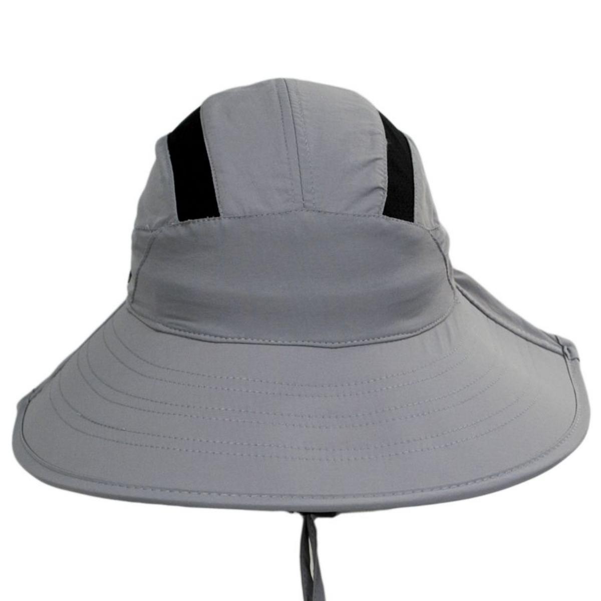 Scala | Natalie Nylon Trail Hat | 106435 | front | SLATE