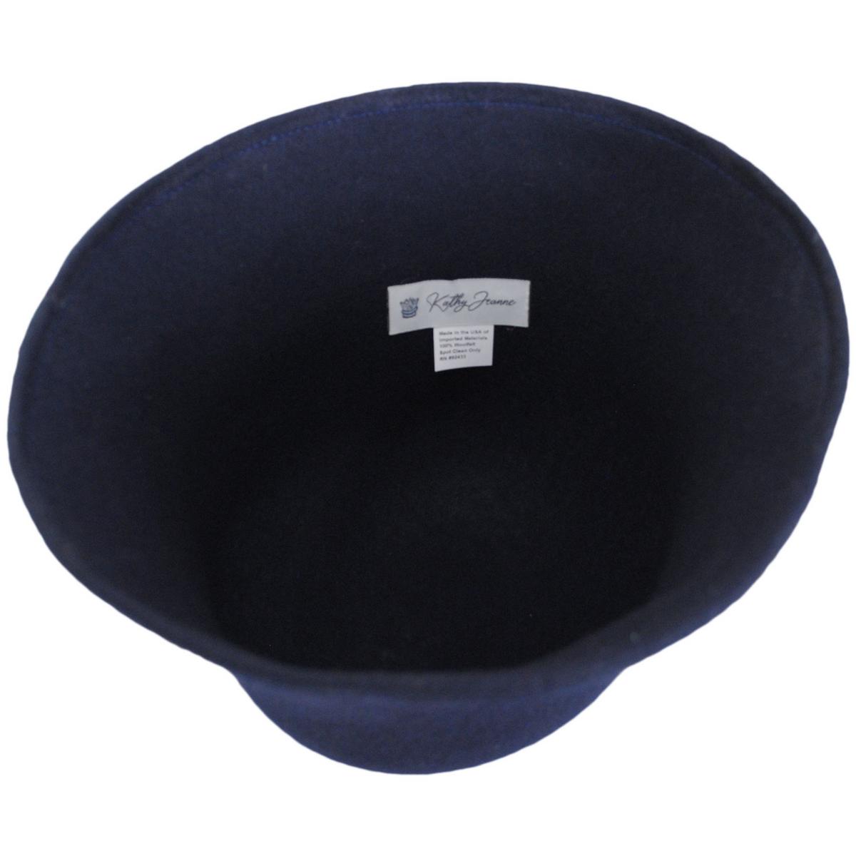 Kathy Jeanne | 6-Way Shapeable Wool Felt Cloche Hat | 124715 | under | NAVY