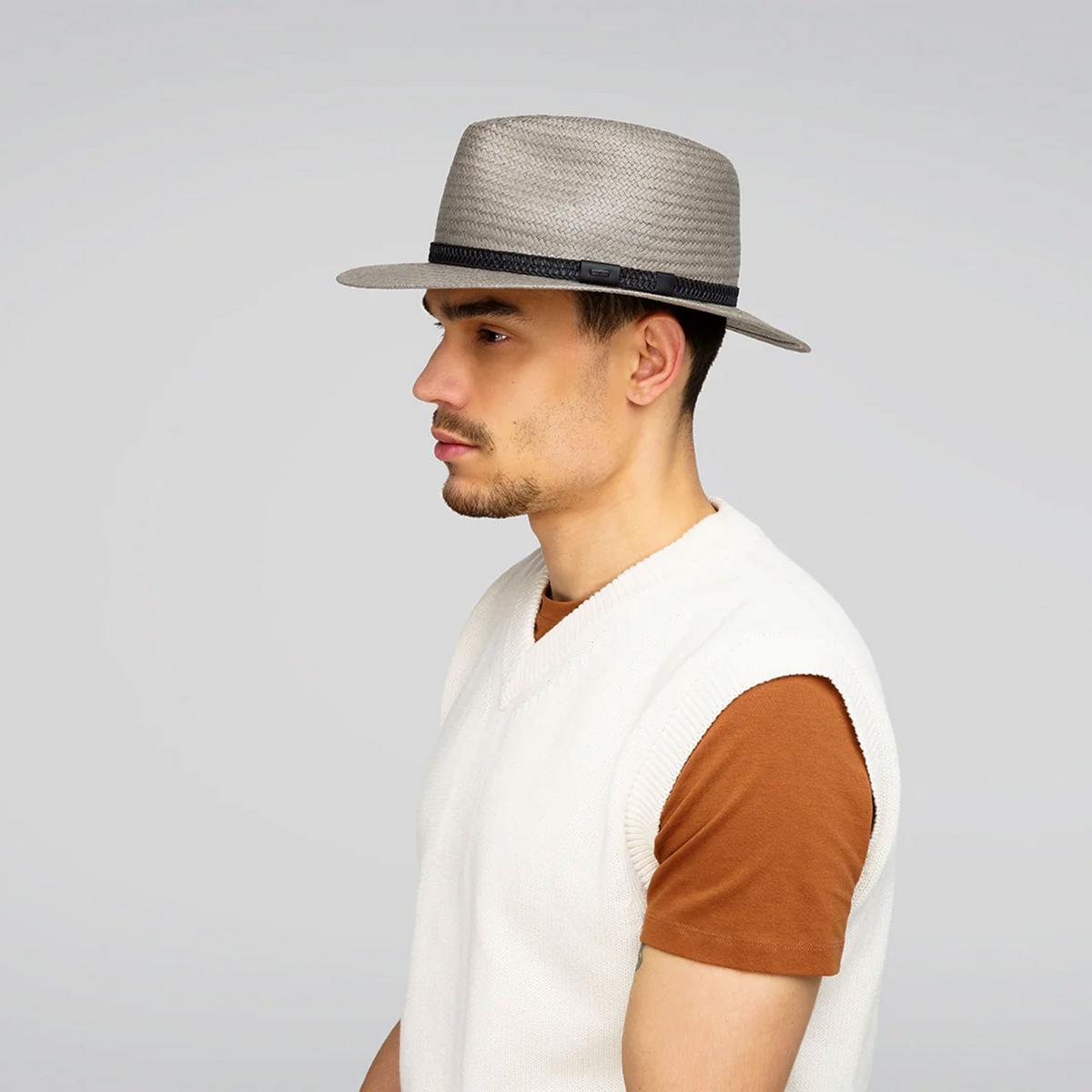 Bailey 1922 | Colwyn Raindura Straw Fedora Hat | 127927 | lsmtwo | GRAPHITE