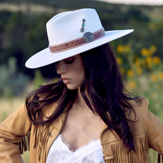 Charlie 1 Horse | White Sands Wool Felt Rancher Fedora Hat | 124972 | lsfone | IVORY