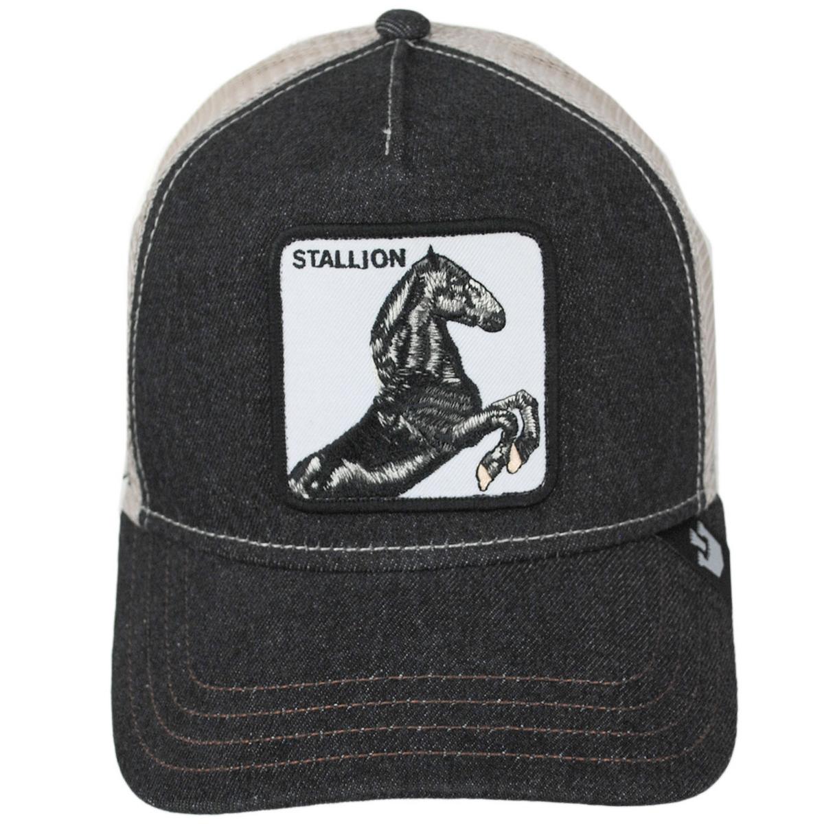 Goorin Bros | Stallion Mesh Trucker Snapback Baseball Cap | 200373 | front | DENIM