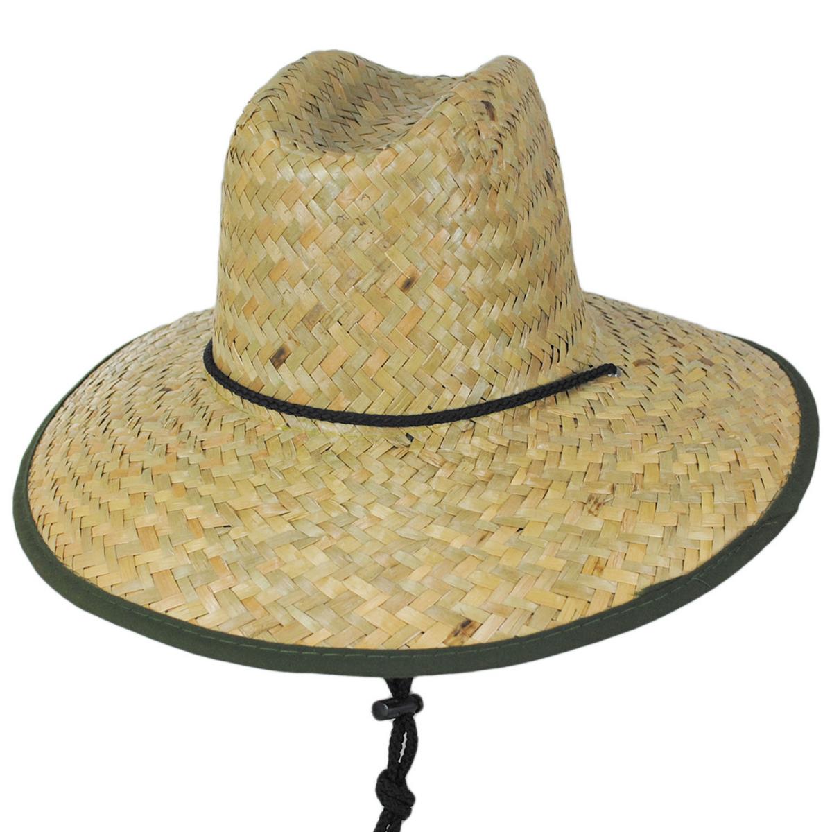 Peter Grimm | Kenny Solid Straw Lifeguard Hat | 127215 | lead | OLIVE