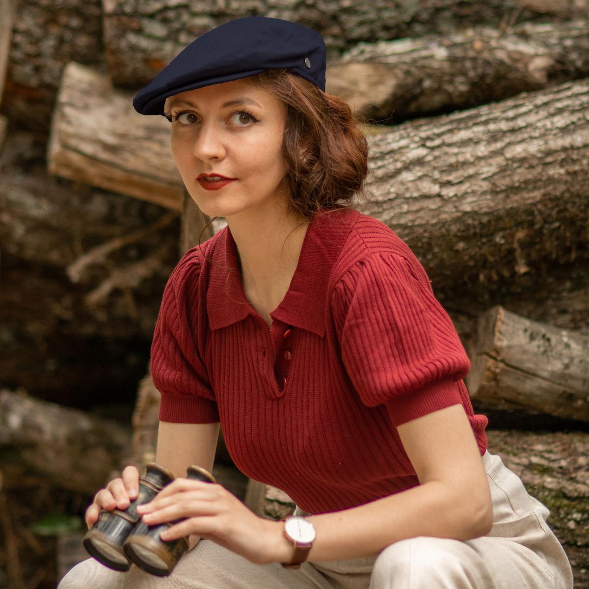 Jaxon Hats | Linen and Cotton Ivy Cap | 167732 | lsfone | NAVY BLUE