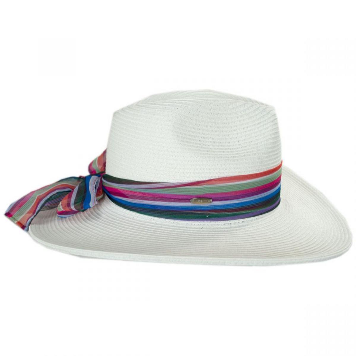 Karen Keith | Horizon Toyo Braid Straw Fedora Hat | 102216 | profile | WHITE