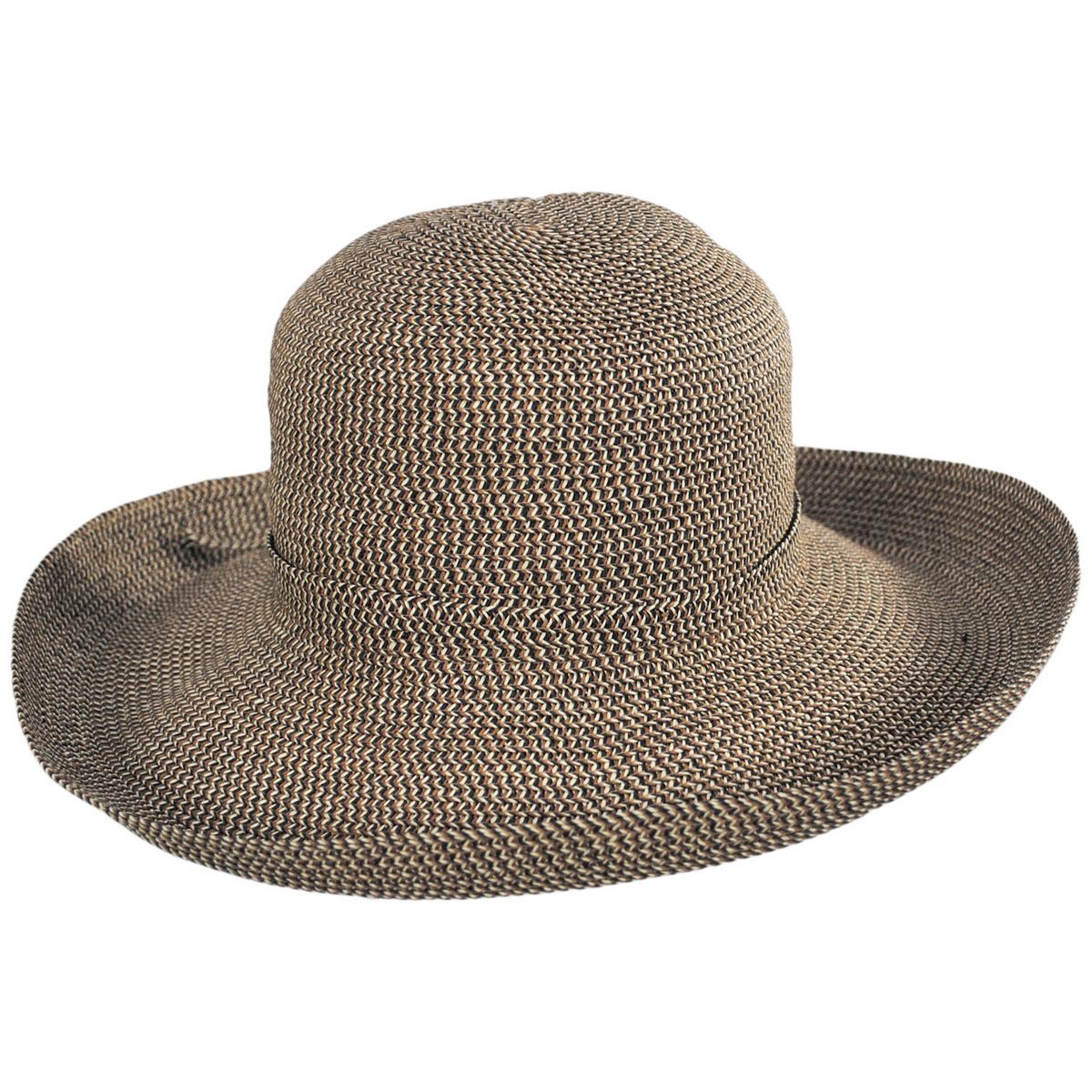 sur la tete | Wholesale Traveler Toyo Straw Sun Hat B2B Pre-Pack | B2B104200 | front | NATURAL/BLACK