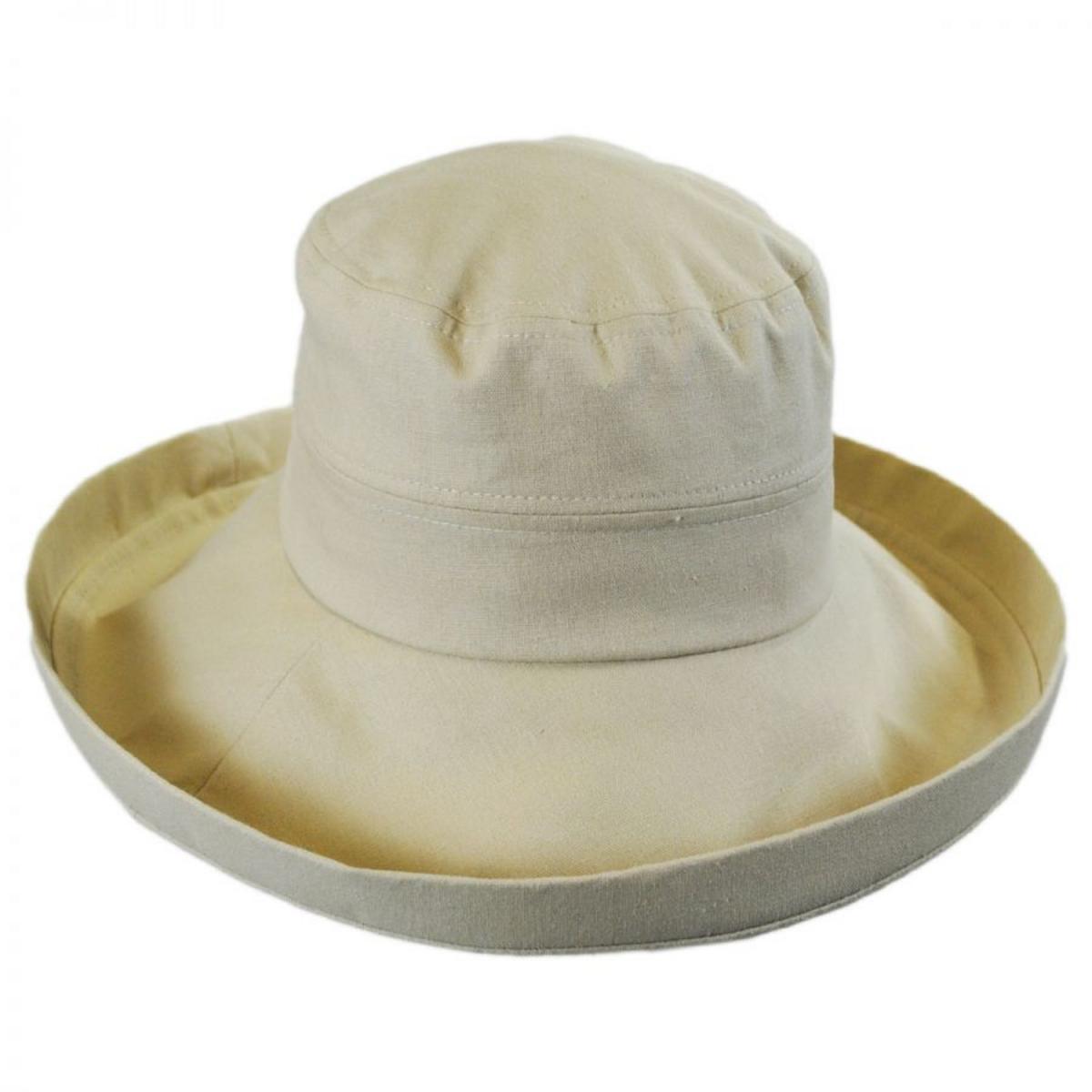 sur la tete | Lily Linen Breton Sun Hat | 109408 | lead | SAND