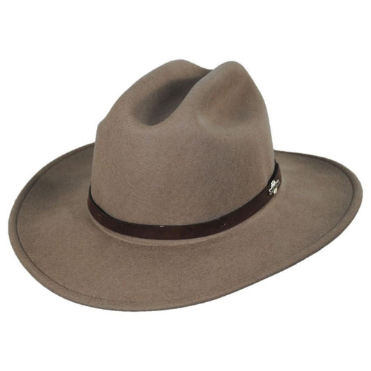 Stetson | Route 66 Crushable Wool Felt Cattleman Western Hat | 130708 | lead | MUSHROOM