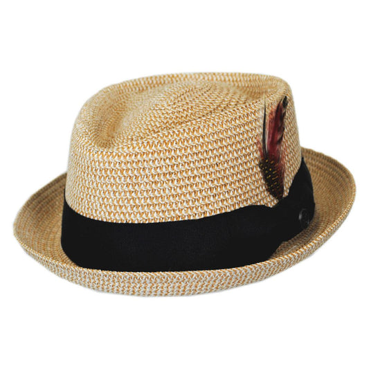Jaxon Hats | Wholesale Toyo Straw Diamond Crown Fedora Hat B2B Pre-Pack | B2B128503 | lead | TAN